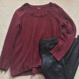 Merona Big Comfy Maroon Burgundy Oversized Sweater